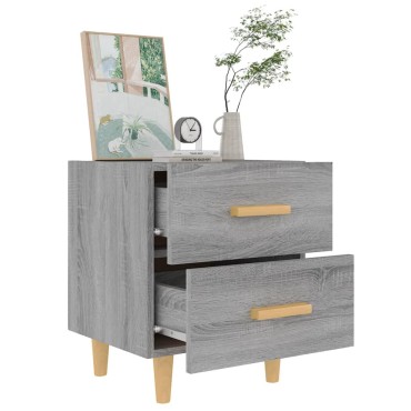 vidaXL Κομοδίνο Γκρι Sonoma 40x35x47,5cm 1 τεμ.