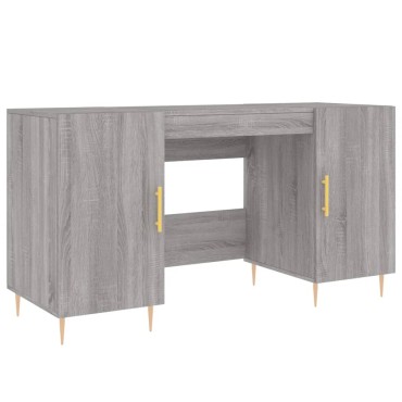 vidaXL Γραφείο Γκρι Sonoma 140x50x75cm από Επεξεργασμένο Ξύλο 1 τεμ.