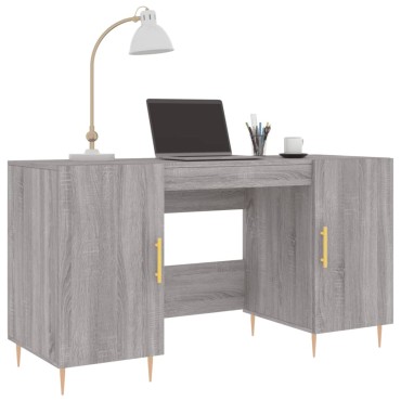 vidaXL Γραφείο Γκρι Sonoma 140x50x75cm από Επεξεργασμένο Ξύλο 1 τεμ.