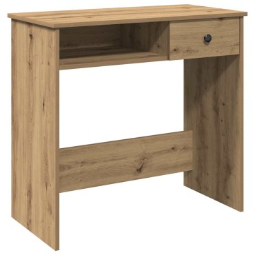vidaXL Γραφείο Χρώμα Αρτισιανή Δρυς 80x40x75cm από Επεξ. Ξύλο 1 τεμ.