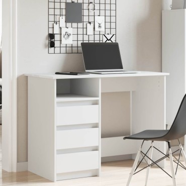 vidaXL Γραφείο Λευκό 102x50x75cm από Επεξεργασμένο Ξύλο 1 τεμ.