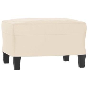 vidaXL Υποπόδιο Μπεζ 60x50x41cm από Ύφασμα Μικροϊνών 1 τεμ.