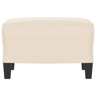 vidaXL Υποπόδιο Μπεζ 60x50x41cm από Ύφασμα Μικροϊνών 1 τεμ.