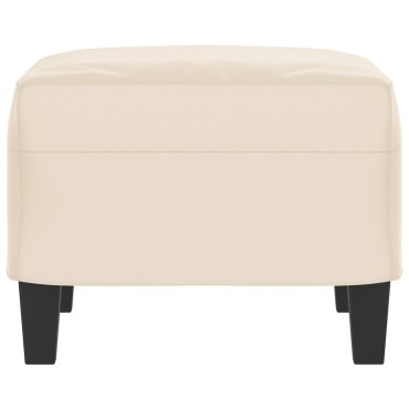 vidaXL Υποπόδιο Μπεζ 60x50x41cm από Ύφασμα Μικροϊνών 1 τεμ.
