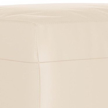 vidaXL Υποπόδιο Μπεζ 60x50x41cm από Ύφασμα Μικροϊνών 1 τεμ.