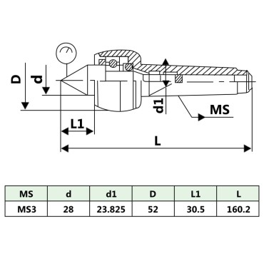 vidaXL Περιστροφική Πόντα Τόρνου DM313 MT3/MK3