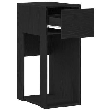 vidaXL Πύργος υπολογιστή με συρτάρι Μαύρο 30x44x74cm 1 τεμ.