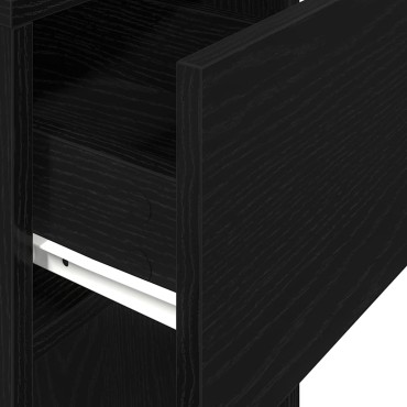 vidaXL Πύργος υπολογιστή με συρτάρι Μαύρο 30x44x74cm 1 τεμ.