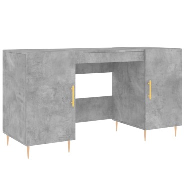 vidaXL Γραφείο Γκρι Σκυροδέματος 140x50x75cm από Επεξεργ. Ξύλο 1 τεμ.