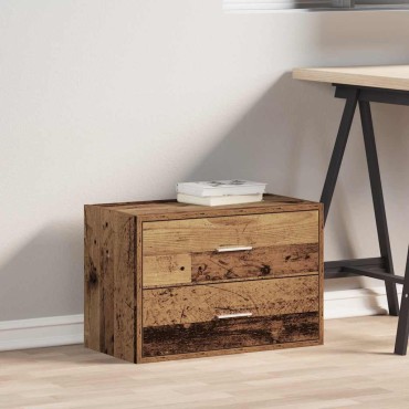 vidaXL Ντουλάπι με 2 συρτάρια Παλαιού Ξύλου 60x31x40cm από Επεξ. Ξύλο 1 τεμ.