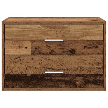vidaXL Ντουλάπι με 2 συρτάρια Παλαιού Ξύλου 60x31x40cm από Επεξ. Ξύλο 1 τεμ.