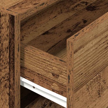 vidaXL Ντουλάπι με 2 συρτάρια Παλαιού Ξύλου 60x31x40cm από Επεξ. Ξύλο 1 τεμ.