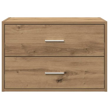 vidaXL Ντουλάπι με 2 συρτάρια Αρτισιανή Δρυς 60x31x40cm Επεξ. Ξύλο 1 τεμ.