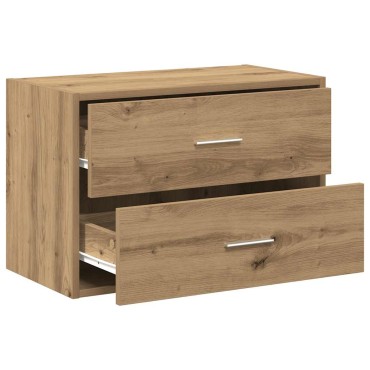 vidaXL Ντουλάπι με 2 συρτάρια Αρτισιανή Δρυς 60x31x40cm Επεξ. Ξύλο 1 τεμ.