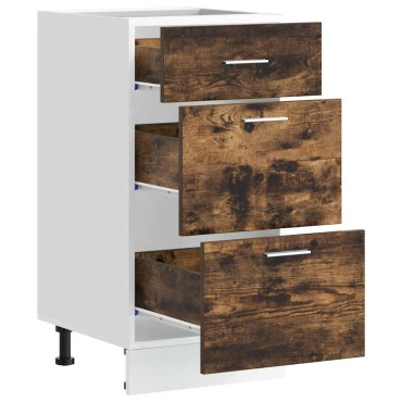 vidaXL Ντουλάπι "Lyon" Καπνιστή Δρυς 40x46x81,5cm από Τεχνητό Ξύλο 1 τεμ.