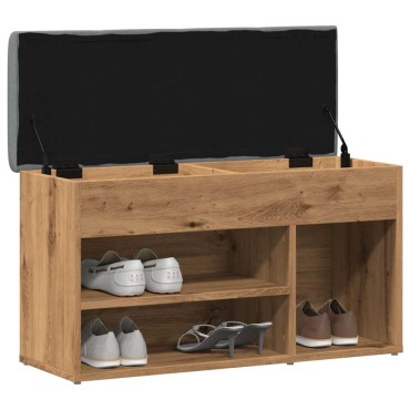 Πάγκος παπουτσιών vidaXL Artisan Oak 82x32x45,5cm Κατασκευασμένο ξύλο