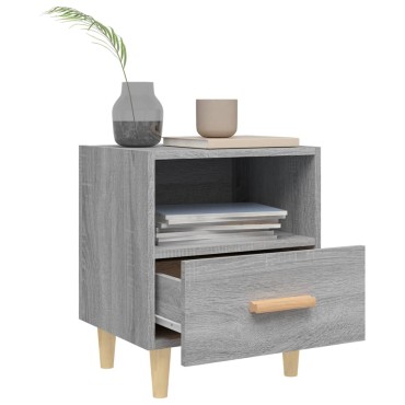 vidaXL Κομοδίνο Γκρι Sonoma 40x35x47cm 1 τεμ.