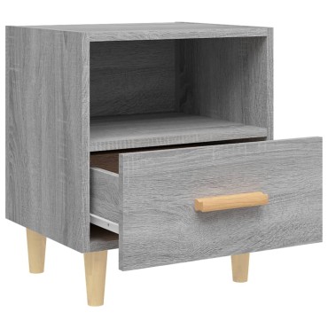 vidaXL Κομοδίνο Γκρι Sonoma 40x35x47cm 1 τεμ.