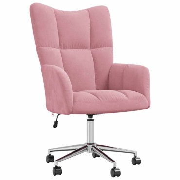 vidaXL Πολυθρόνα Relax Ροζ Βελούδινη 61,5x69x(94,5-102)cm 1 τεμ.