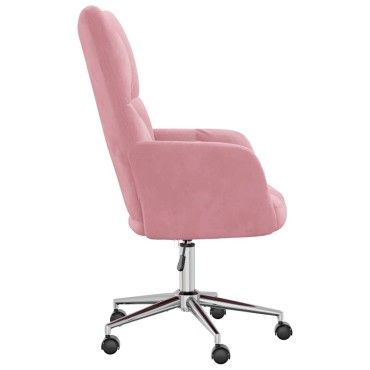 vidaXL Πολυθρόνα Relax Ροζ Βελούδινη 61,5x69x(94,5-102)cm 1 τεμ.