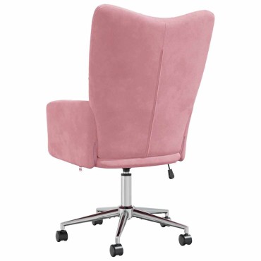 vidaXL Πολυθρόνα Relax Ροζ Βελούδινη 61,5x69x(94,5-102)cm 1 τεμ.