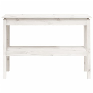 vidaXL Τραπέζι κονσόλα άσπρο 110x40x75cm από Μασίφ Ξύλο Πεύκου 1 τεμ.