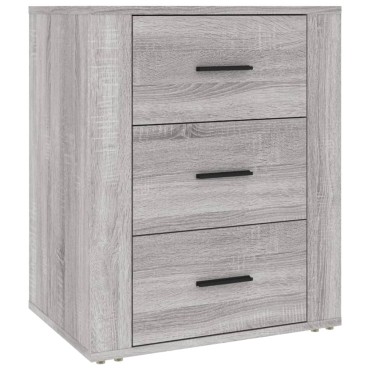 vidaXL Κομοδίνο Γκρι Sonoma 50x36x60cm από Επεξεργασμένο Ξύλο 1 τεμ.