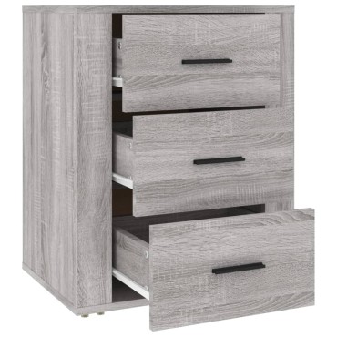 vidaXL Κομοδίνο Γκρι Sonoma 50x36x60cm από Επεξεργασμένο Ξύλο 1 τεμ.