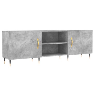 vidaXL Έπιπλο Τηλεόρασης Γκρι Σκυροδέματος 150x30x50cm Επεξ. Ξύλο