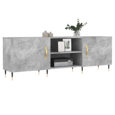 vidaXL Έπιπλο Τηλεόρασης Γκρι Σκυροδέματος 150x30x50cm Επεξ. Ξύλο