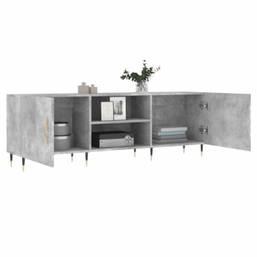 vidaXL Έπιπλο Τηλεόρασης Γκρι Σκυροδέματος 150x30x50cm Επεξ. Ξύλο