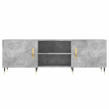 vidaXL Έπιπλο Τηλεόρασης Γκρι Σκυροδέματος 150x30x50cm Επεξ. Ξύλο