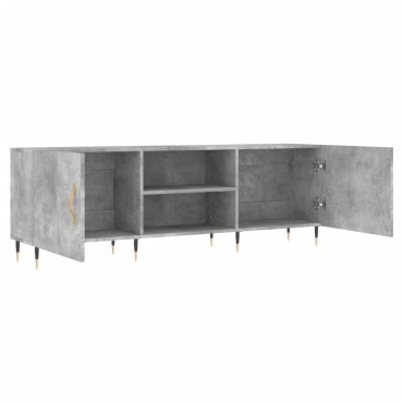 vidaXL Έπιπλο Τηλεόρασης Γκρι Σκυροδέματος 150x30x50cm Επεξ. Ξύλο