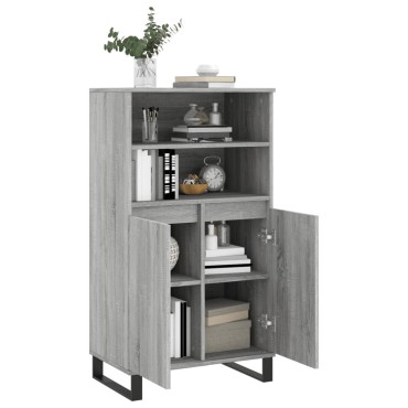 vidaXL Ντουλάπι Γκρι Sonoma 60x36x110cm από Επεξεργασμένο Ξύλο 1 τεμ.