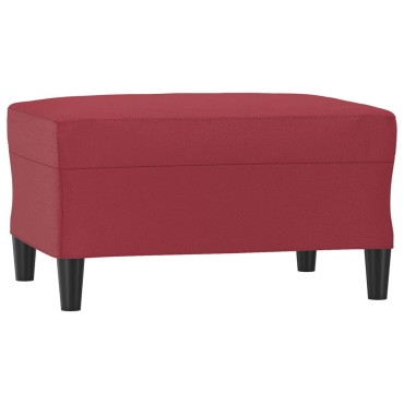 vidaXL Υποπόδιο Μπορντό 70x55x41cm από Συνθετικό Δέρμα 1 τεμ.