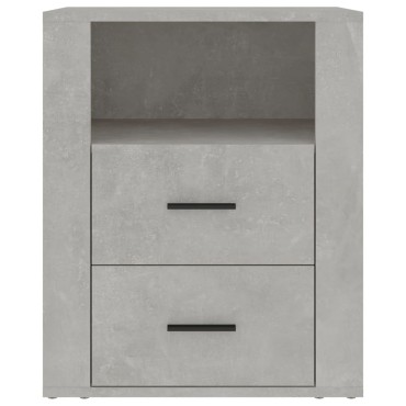 vidaXL Κομοδίνο Γκρι Σκυρ. 50x36x60cm από Επεξεργασμένο Ξύλο 1 τεμ.