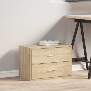 vidaXL Ντουλάπι με 2 συρτάρια Sonoma Δρυς 60x31x40cm από Επεξ. Ξύλο 1 τεμ.