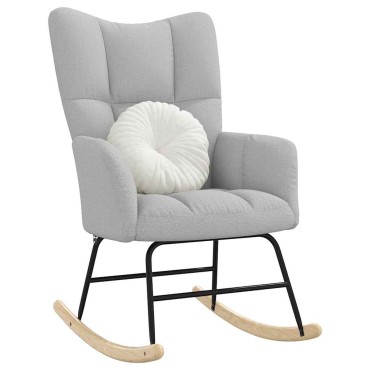 vidaXL Κουνιστή καρέκλα Cloud Grey Fabric 50x45cm 1 τεμ.