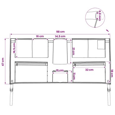 vidaXL Σακούλα Αποθήκευσης Μαύρο και μπλε 98 x 47 εκ oxford