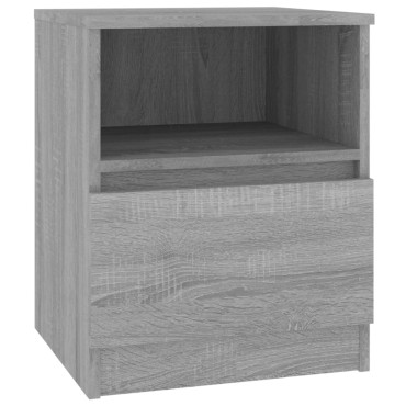 vidaXL Κομοδίνο Γκρι Sonoma 40x40x50cm από Επεξεργασμένο Ξύλο 1 τεμ.