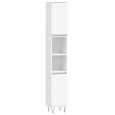 vidaXL Ντουλάπι Μπάνιου Λευκό 30x30x190cm από Επεξεργασμένο Ξύλο