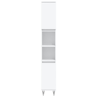 vidaXL Ντουλάπι Μπάνιου Λευκό 30x30x190cm από Επεξεργασμένο Ξύλο