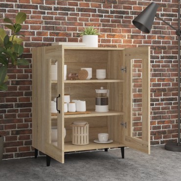 vidaXL Ντουλάπι Sonoma Δρυς 69,5x34x90cm από Επεξεργασμένο Ξύλο 1 τεμ.