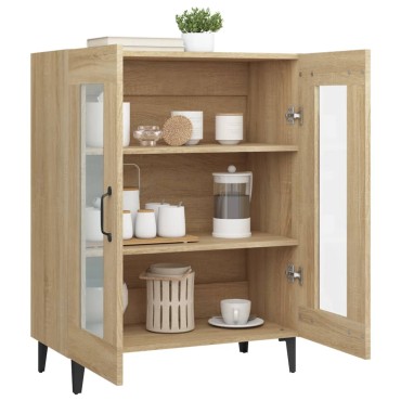 vidaXL Ντουλάπι Sonoma Δρυς 69,5x34x90cm από Επεξεργασμένο Ξύλο 1 τεμ.