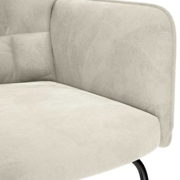 vidaXL Κουνιστή Πολυθρόνα Κρεμ Βελούδινη 61x78x98cm 1 τεμ.