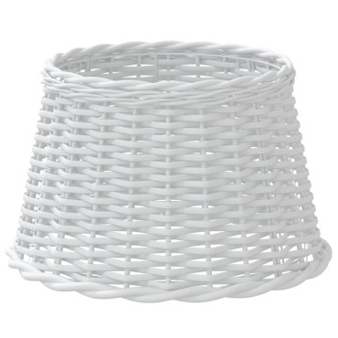 vidaXL Καπέλο Φωτιστικού Λευκό Ø45x28 εκ. από Wicker