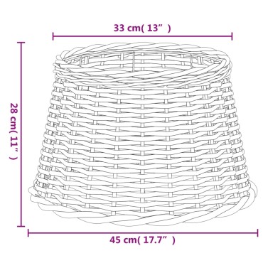 vidaXL Καπέλο Φωτιστικού Λευκό Ø45x28 εκ. από Wicker