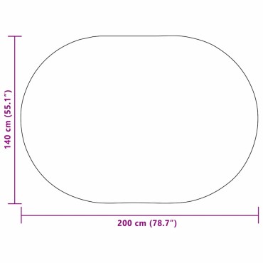 vidaXL Χαλί ZIZUR Κρεμ 200x140cm Πολυπροπυλένιο