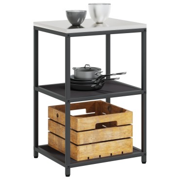 vidaXL Ράφι Κουζίνας HATTEM Μαύρο 60x50x92cm Ατσάλι