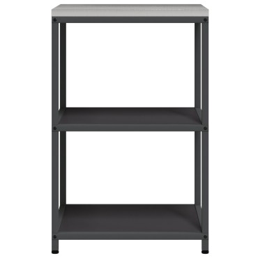 vidaXL Ράφι Κουζίνας HATTEM Μαύρο 60x50x92cm Ατσάλι
